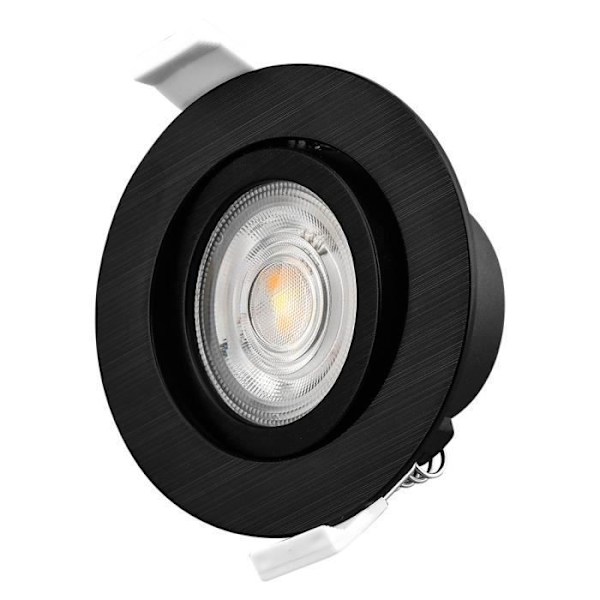 Spot LED infälld -BRAYTRON -3in1 -Rund svart -7W IP20