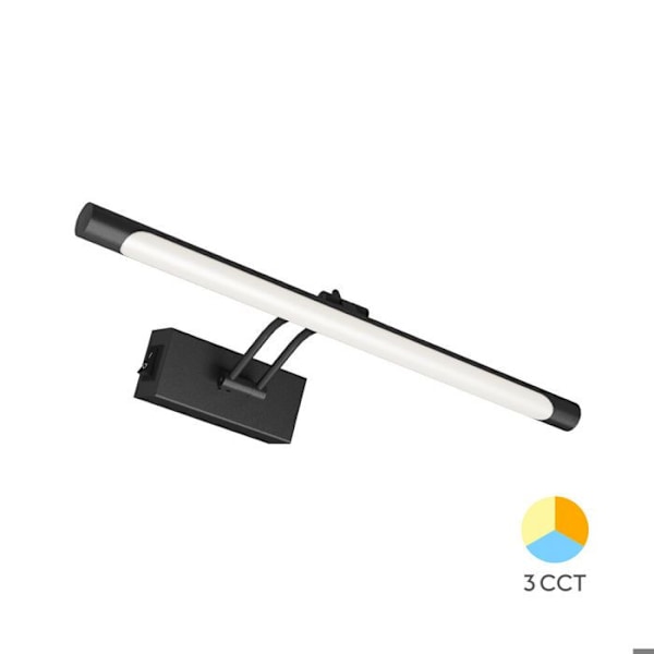 Applique LED spejl sort 8W 3i1 IP20 Svart