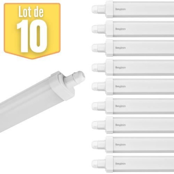 Set med 10 vattentäta LED-remsor 60W 4000K IP65