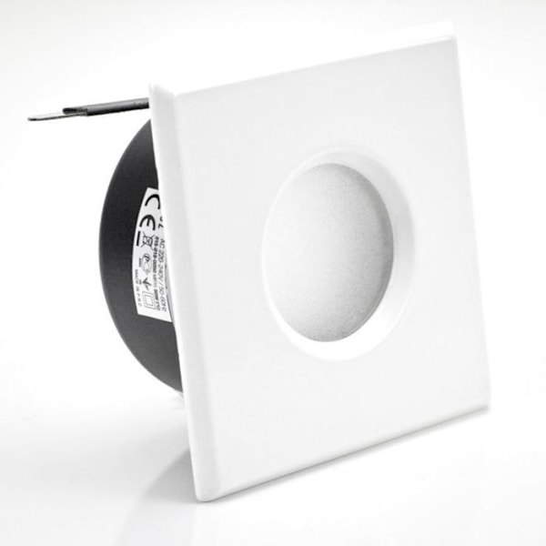 Stöd taklampa fyrkantig vit vattentät IP65 Dim 83x83mm Vit