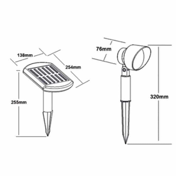 LED solarlampor -HOROZ ELECTRIC -9×0,06W -IP44 -6400K