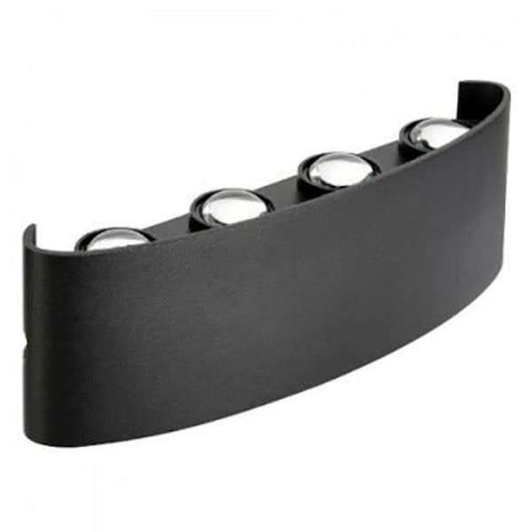 LED vägglampa 8W 4200K IP65 Svart