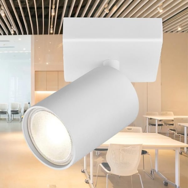 Set med 5 BETA-T1 Alu GU10 35W White Surface Spotlights Vit