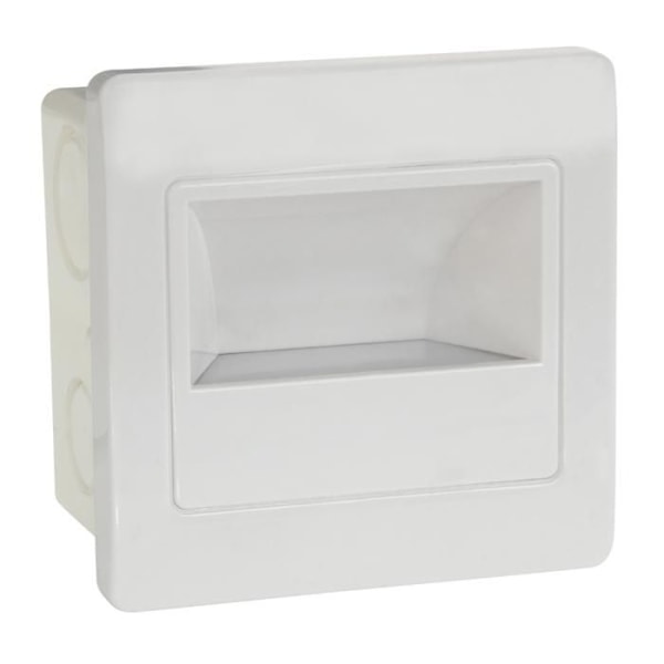 Valkoinen neliömäinen LED-seinävalaisin mikroaaltotunnistimella 2W (Ek. 16W) 4200K Mitat 86x86mm Vit