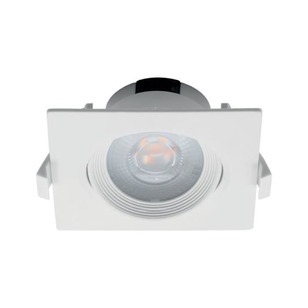 Hvid firkantet forsænket LED-spot 5W IP20 4000K Vit