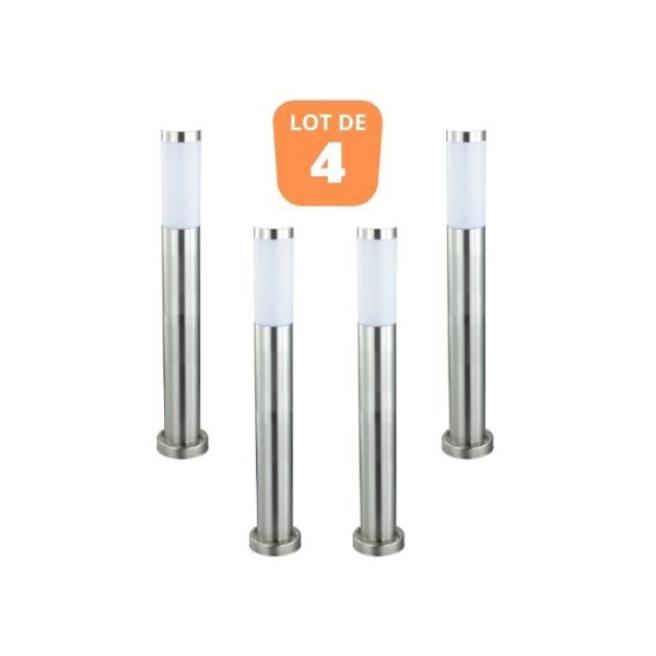 Paket med 4 stolpar HOROZ ELECTRIC - Defne-5 - Rostfritt stål Rostfritt stål