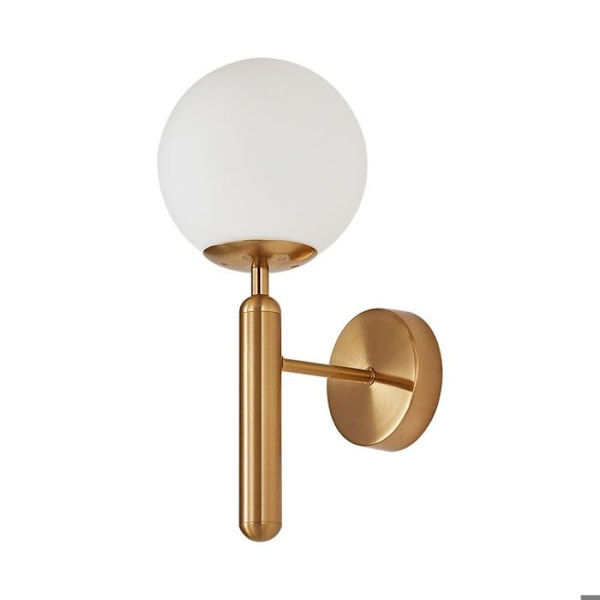 Vägglampa 1xG9 10W IP20 i opalglas – Guld finish