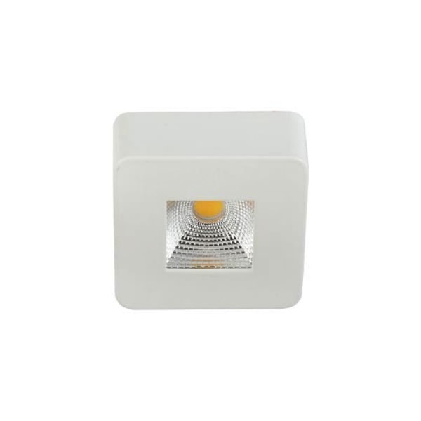 Fyrkantig LED utanpåliggande spotlight EVA-6 5W 6500K Vit Vit