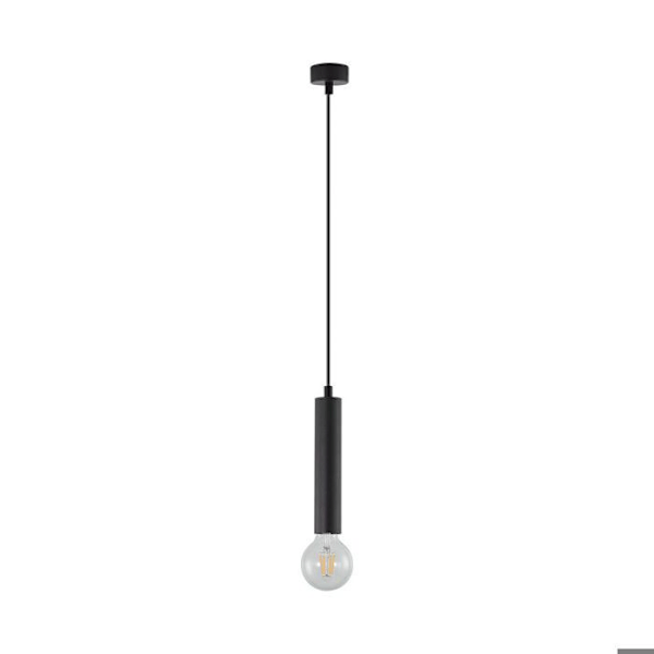 Dekorativ ophæng 1xE27 IP20 23W – Sort Svart