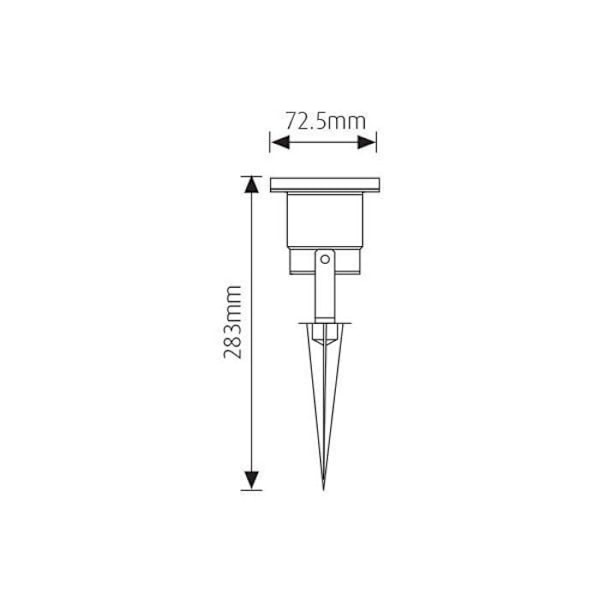 Spot COB LED til stik, justerbar 5W IP65 3000K Svart