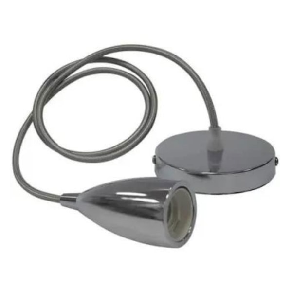 Kaapeliriippuvalaisin (1m) Edison kromi E27 IP20 max 60W Krom