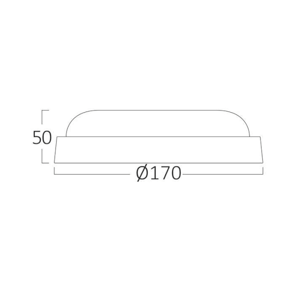 LED-ulkoavanne - BRAYTRON - Pyöreä hublot 12W - IP54 - 3000K - 1140lm Vit