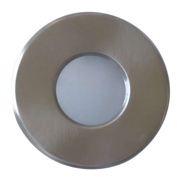 Stöd rund matchchrome vattentät IP65 Diam 83mm Matt krom