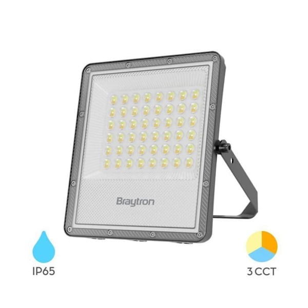 LED-projektor 50W 3IN1 5500lm IP65 IK06 – Grå Grå