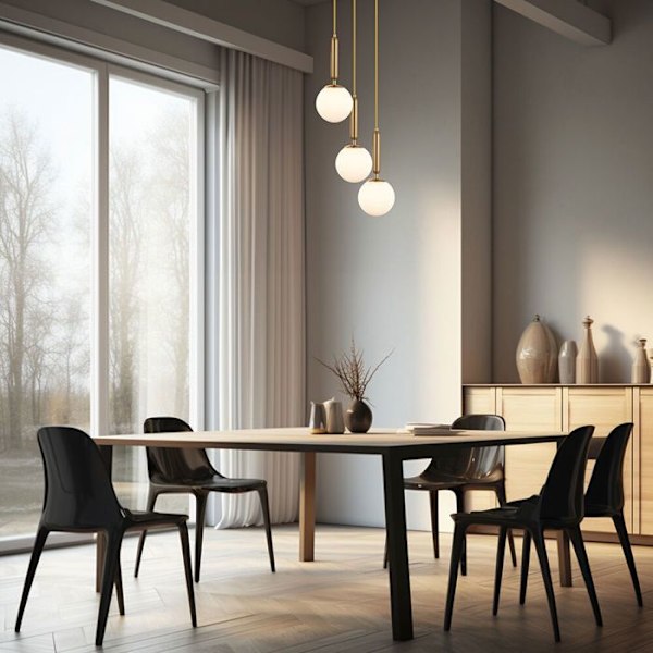 Glasophæng 3xG9 10W – gylden finish
