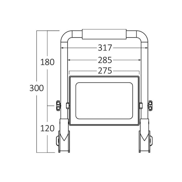 Bärbar LED-projektor på stativ 100W 8500lm IP65 Svart