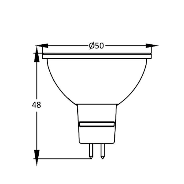 LED-pære GU5.3 5W (Eq. 32W) 6500K 110°