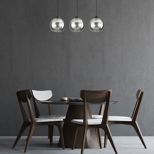 Dekorativ ophæng 3xE27 23W Røget glas – BV01-00052