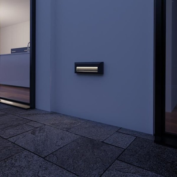 LED væglampe Vekta-B1 Braytron 3W 180lm 3i1 Hvid IP65 Vit