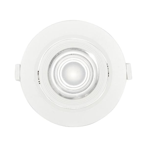 COB LED indbygningsspot rund hvid justerbar 10W IP20 3000K Vit