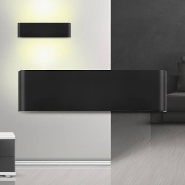 BRAYTRON AVVA2 LED vägglampa, svart, 12W, 810lm, aluminium Svart