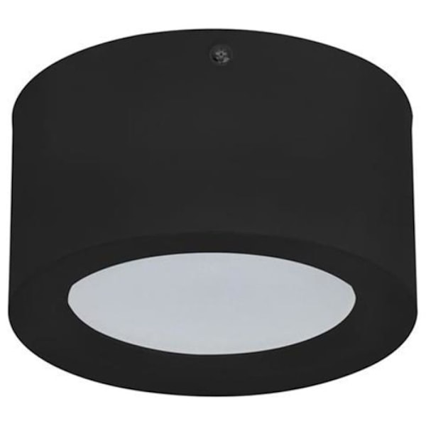 Rund sort LED loftslampe 10W 4200K Svart