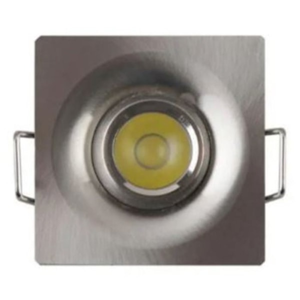 Mini spot LED 1W orienterbar kvadratisk Matt krom Matt krom