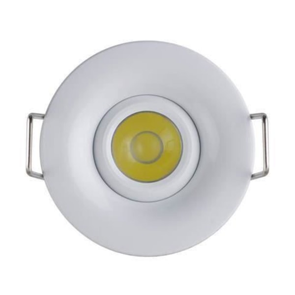 Sarja 10 kpl mini SILVIA 1W säädettävää pyöreää valkoista LED-kohdevaloa Vit