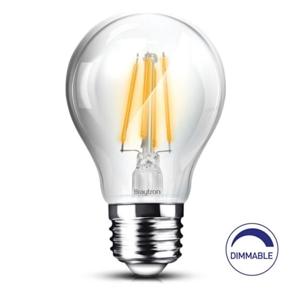 A60 dimbar LED glödlampa E27 7W 3000K Braytron