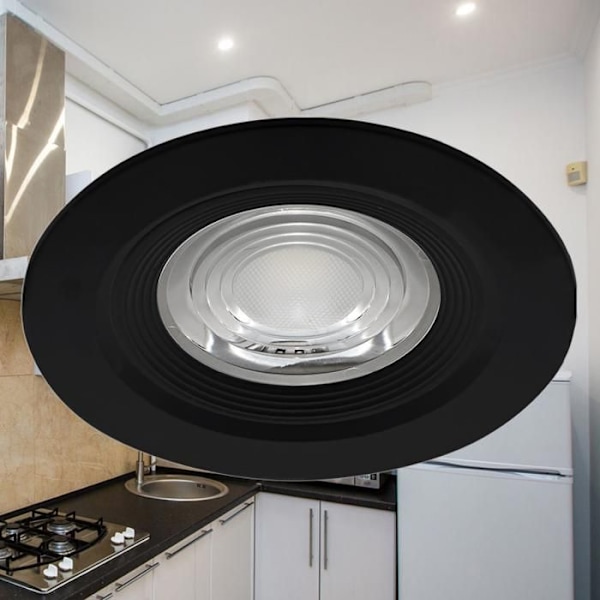 3in1 pyöreä musta vedenpitävä upotettu LED-kohdevalo 7W IP54 Svart