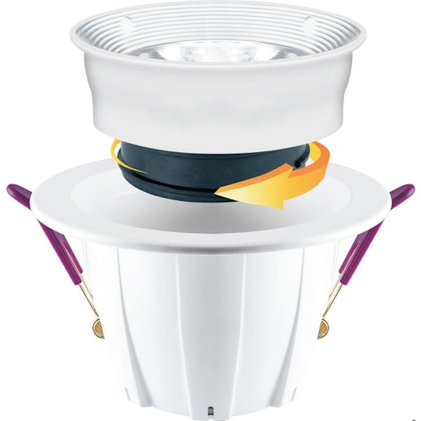 Spot COB LED - Vit - Dimbar - 7W - 4000K - 36° - Inbyggd Vit