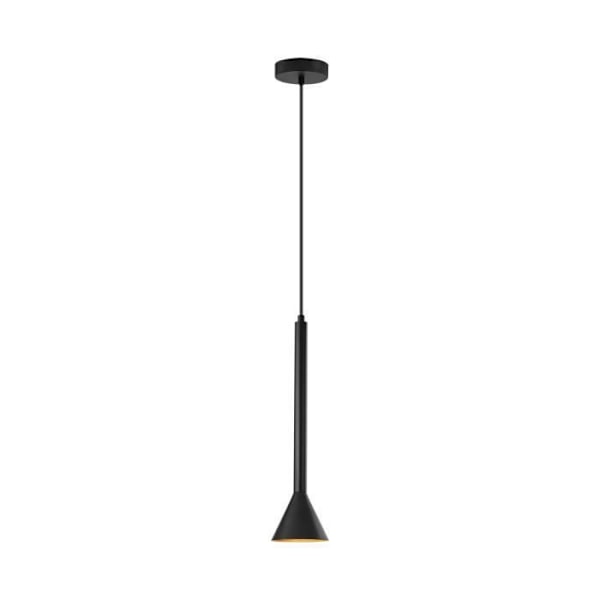 Sæt med 3 moderne sorte pendellamper, metal, GU10 IP20 Svart