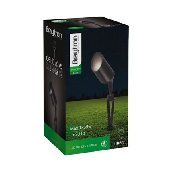 Justerbar havespot GU10 35W IP65 Sort Svart