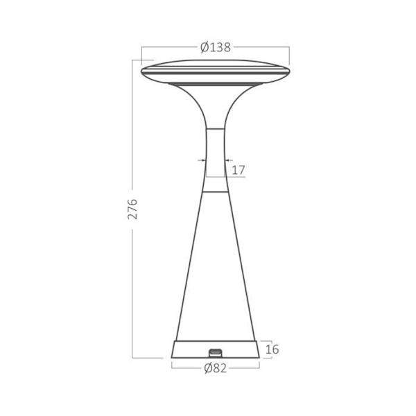 Bordslampa 3W 300lm 3in1 IP44 Grön dimbar Grön