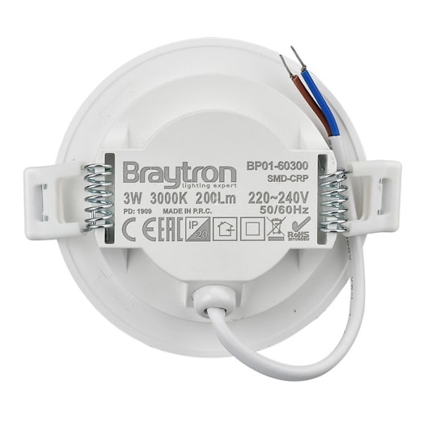 Set med 10 extra platta LED-spotlights 3W 4000K IP40 Vit