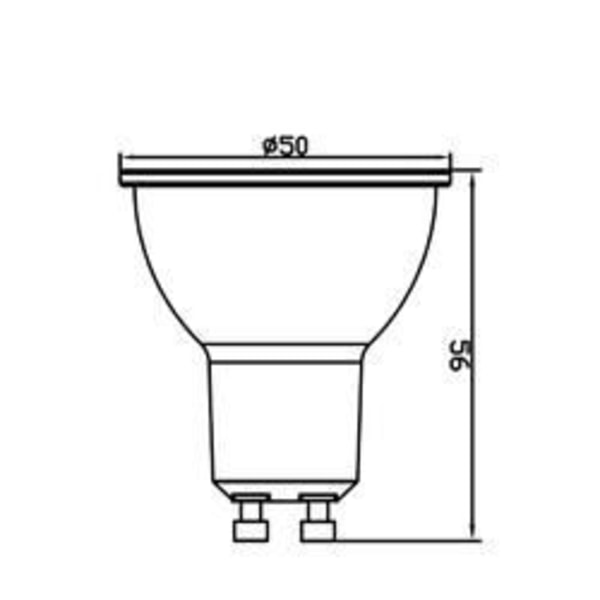 Set med 10 LED-lampor GU10 5W (Ekv. 32W) 2700K 110°