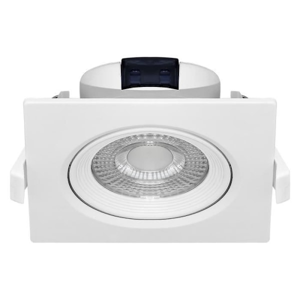 Hvid firkantet forsænket LED-spot 5W IP20 4000K Vit