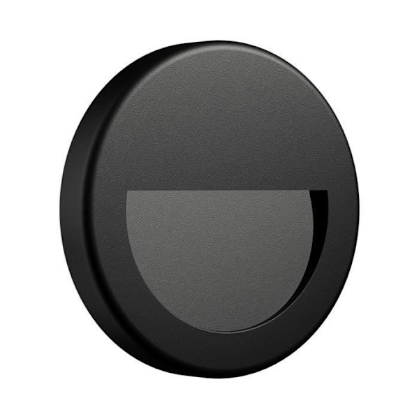VEKTAB2 rund svart LED väggspotlight 3W 3000K IP65 Svart