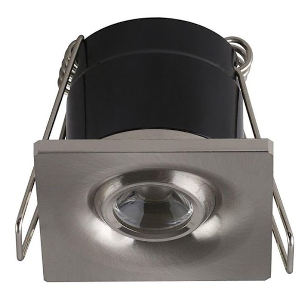 Mini spot LED 1W orienterbar kvadratisk Matt krom Matt krom