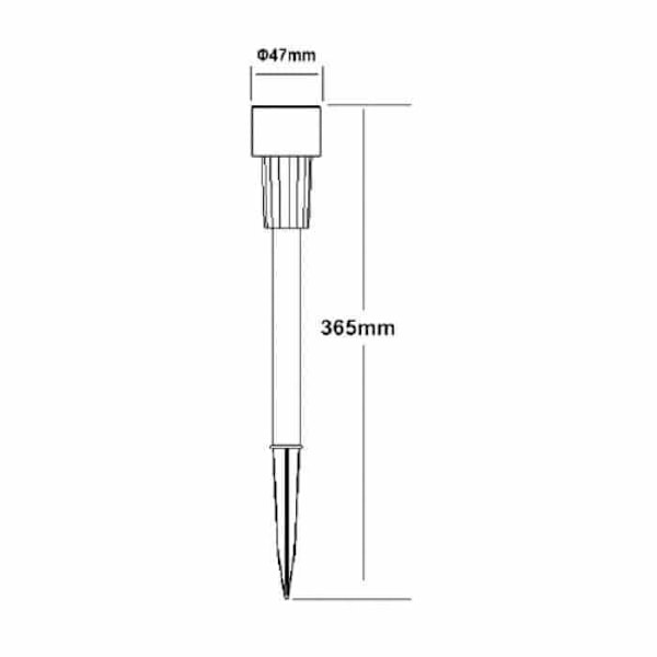 5-pack solcelliga LED-markörer Neptune 0,06W IP44 6400K Svart