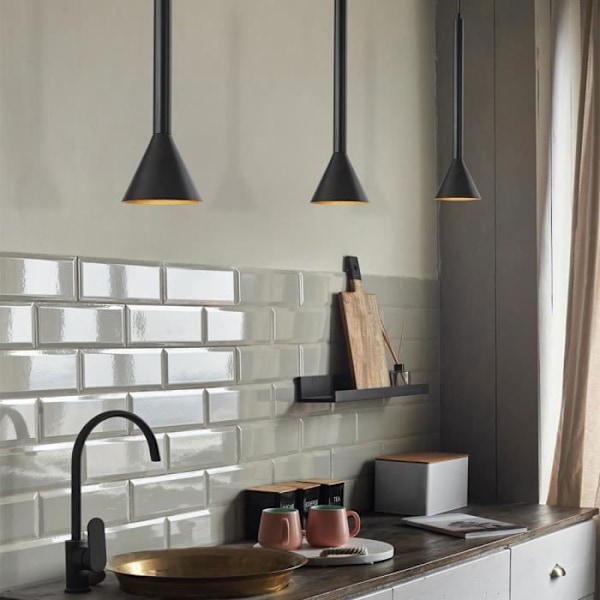 Modern svart taklampa, metall, GU10 IP20 Svart