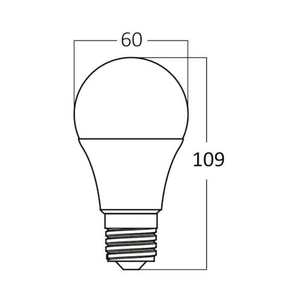 LED-pære A60 9W (Eq. 60W) E27 6500K