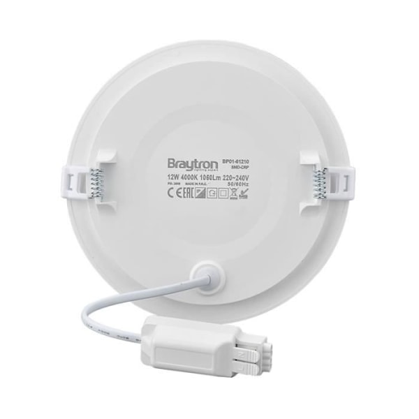 Extra platt rund LED-panel 12W 6500K Ø170mm IP40 Vit