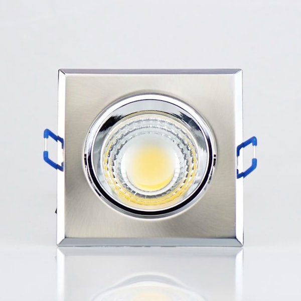 Spot LED downlight kvadratisk Matchrome 3W (Eq. 25W) Dim 90x90mm Matt krom