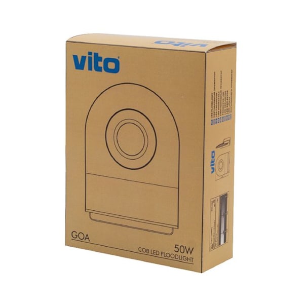 LED-projektori GOA 50W IP65 6000K Vit