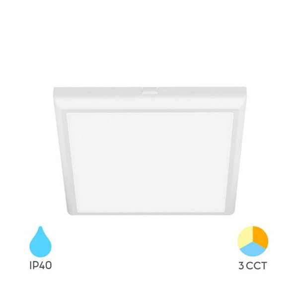 Vit LED vit med inbyggnad eller yta 20W 3-i-1 kvadrat Vit