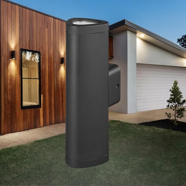 SIRIUS udendørs LED væglampe 2x5W 730Lm 3000K Grå