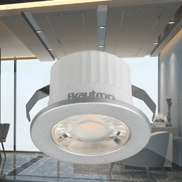 Mini pyöreä hopea LED-kohdevalo 3W 6500K IP54 Pengar
