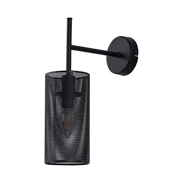 Vägglampa 1xE14 23W IP20 – Svart metall Svart