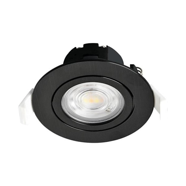 3in1 pyöreä musta upotettu LED-kohdevalo 7W IP20 Himmennettävä Svart